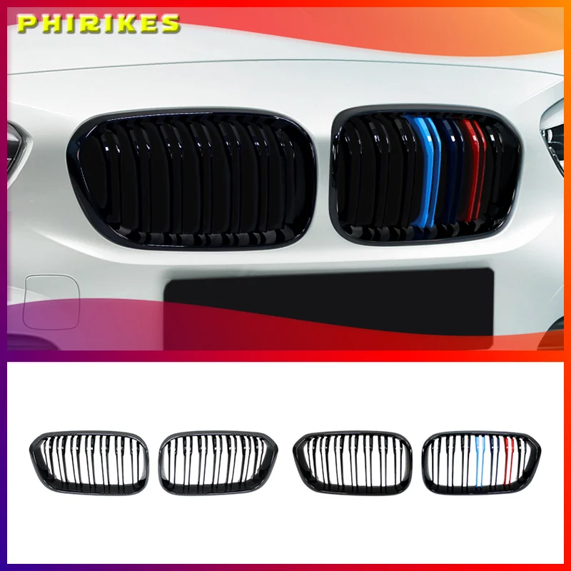 

Передний гоночный гриль для BMW F20 F21 1 Series 2015 2016 2017, Спортивная решетка для радиатора, глянцевый черный