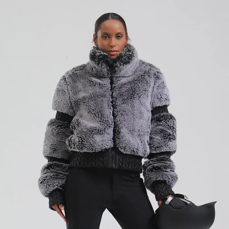 Women Ski Jacket Winter Windproof Slim Warm Skiing Hoodie Coats Thickened Snowboard Clothes Mountain Outdoor Sports Snow Jackets