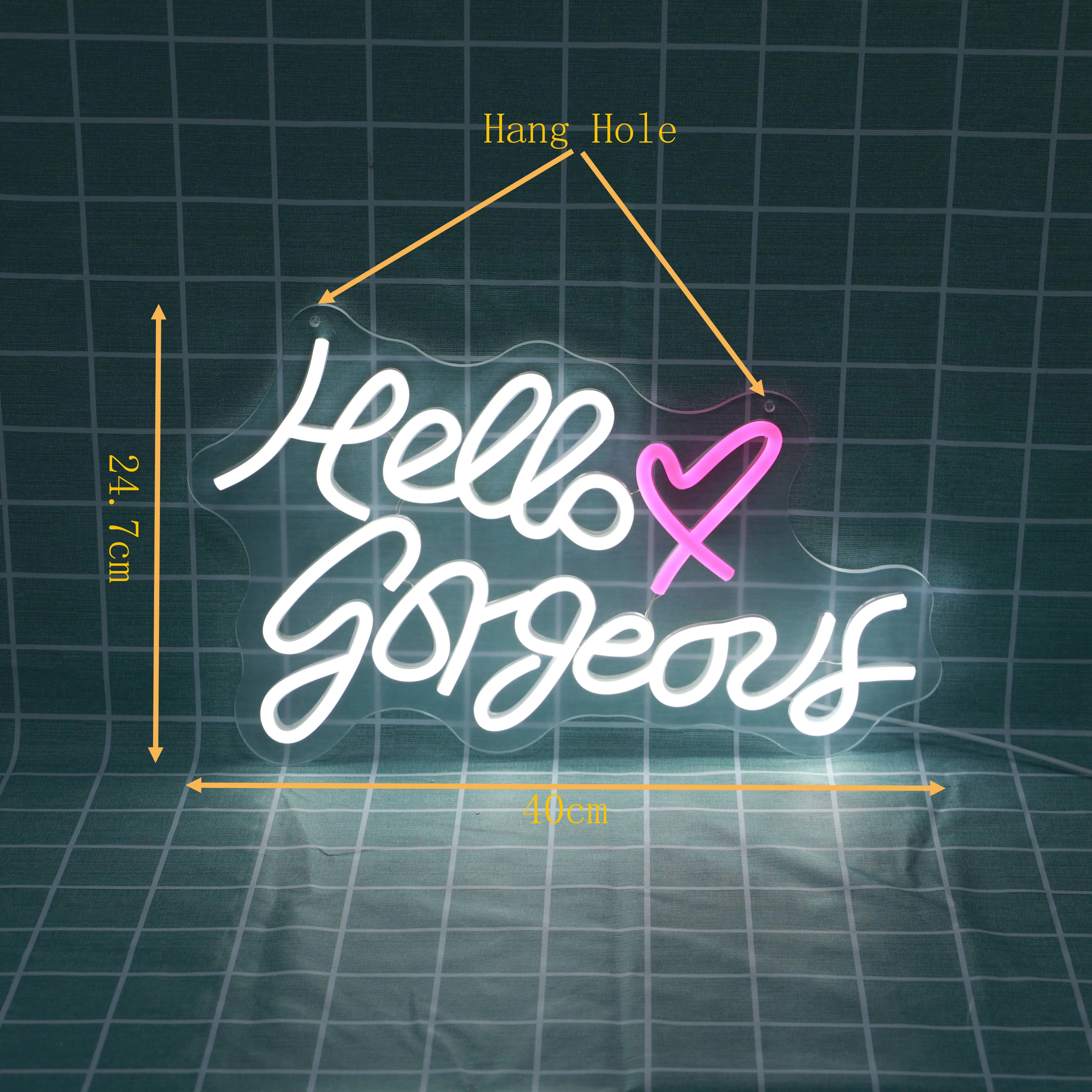 Hello Gorgeous Neon Sign Design Led Neon Signs Light for Room Pub Club Home Restaurant Wall Hanging Neon Lights