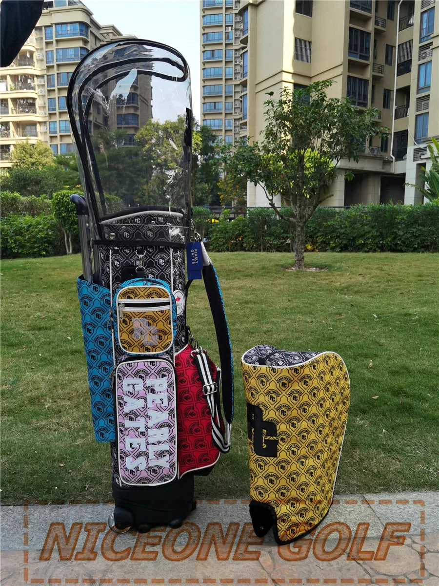 New golf bag Two round clubs Fashion pull rod bag Free double hat Outdoor leisure Fashion lightweight golf bag for men and women