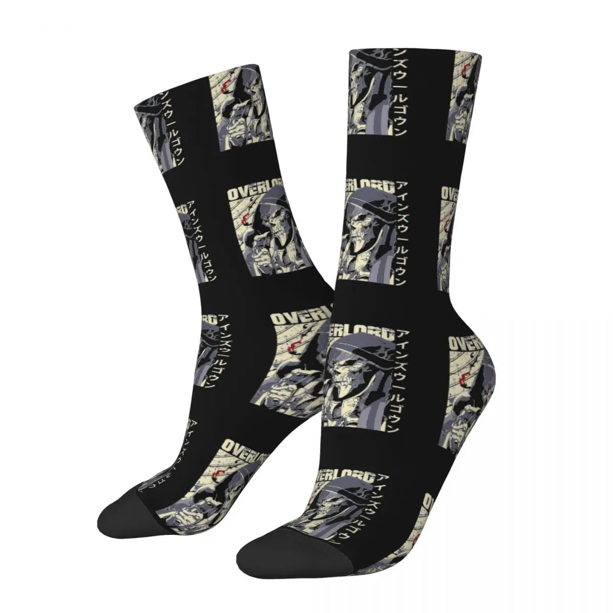 

Funny Crazy Sock for Men Overlord-1 Hip Hop Vintage Overlord Happy Seamless Pattern Printed Boys Crew Sock Novelty Gift