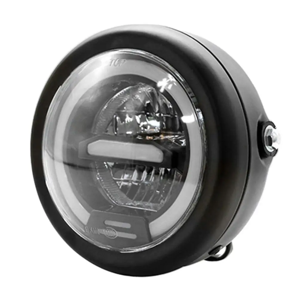 Светодиодная передняя фара мотоцикла для Harley Cafe Racer янтарная лампа