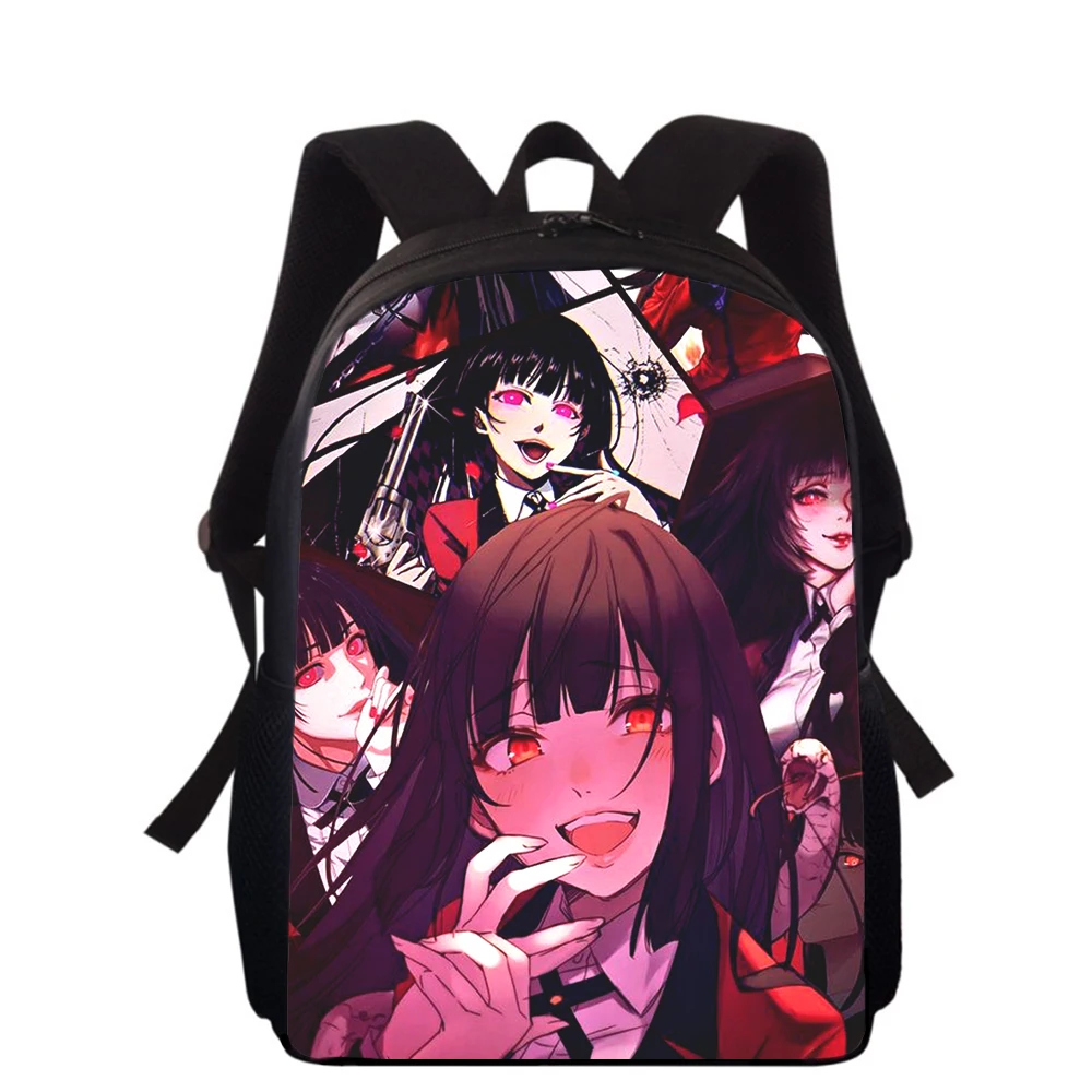 Kakegurui Jabami Yumeko 15” 3D Print Kids Backpack Primary School Bags for Boys Girls Back Pack Students School Book Bags