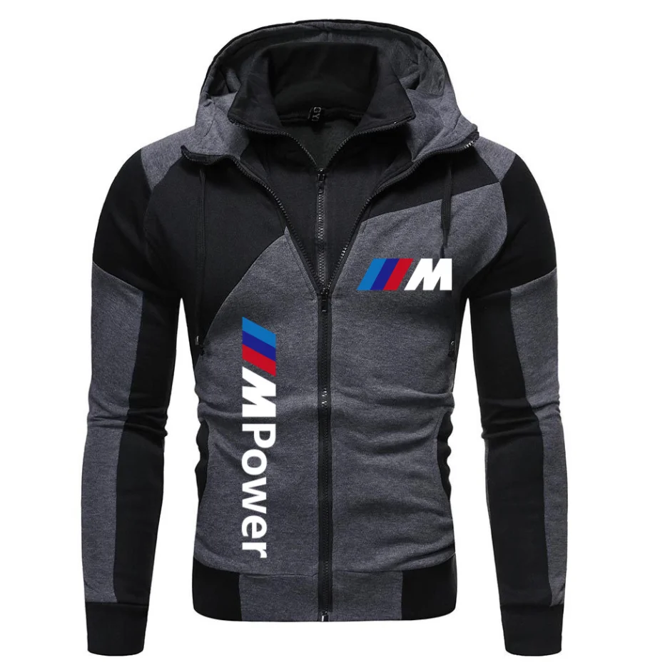 

2022 New Spring BMW M Power Mens Fashion Outwear Jacket Zipper High Quality Tops Harajuku Athletic Coat Wear Casual Hoodies
