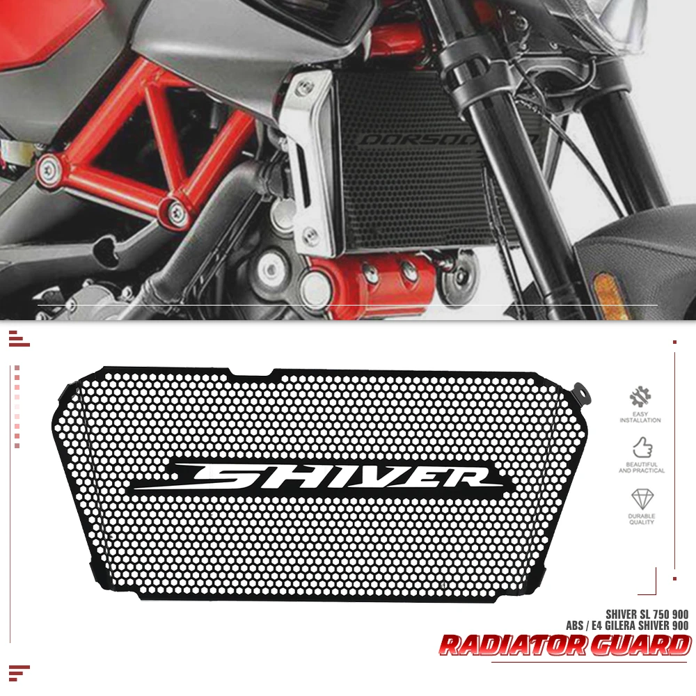 

For Aprilia Shiver SL 750 900 / ABS / E4 Gilera Shiver 900 Radiator Grille Guard Cover Protector 2007-2017 2018-2021 2022 2023