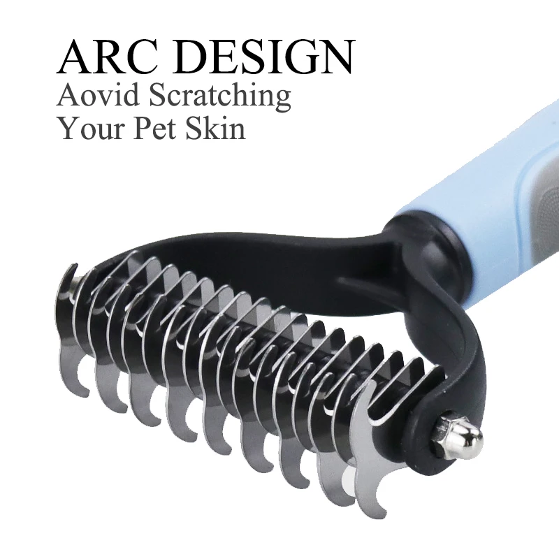 Расческа для удаления шерсти домашних животных двусторонняя щетка с узлом