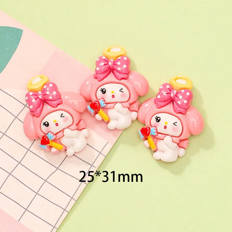 10 шт. полимерные Мультяшные ангельские животные милые котенки кролики фигурки