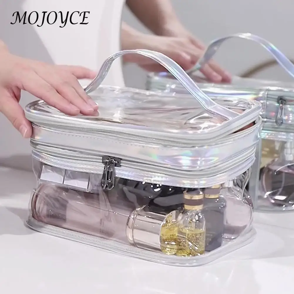 

Outdoor Toiletries Organizer Women Transparent PVC Makeup Bag Toiletries Zipper Waterproof Handbags Cosmetic Bag Female New