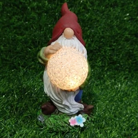 dwarf elf millet ball christmas resin craft solar outdoor lawn night light garden statue decoration landscape ornament