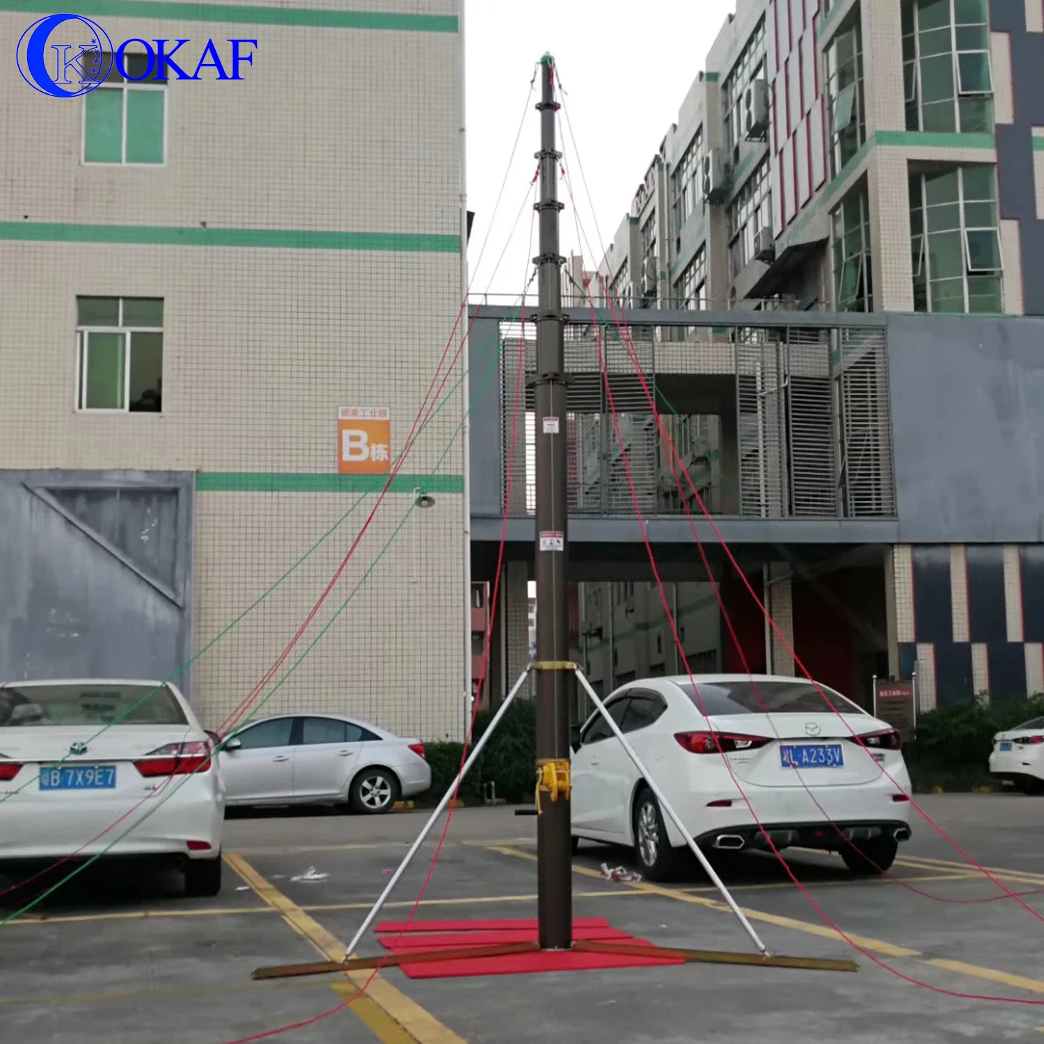 

10m 12m 15m 16m 18m Aluminum Telescopic Antenna Mast Manual Hand Crank Tripod Telescopic Mast