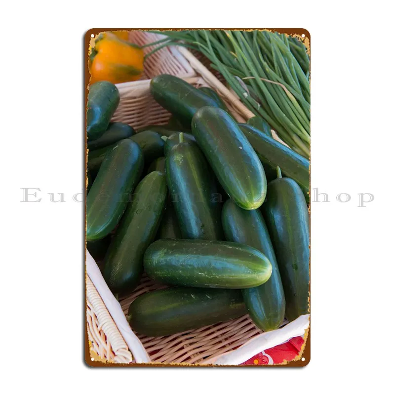 

Металлический постер в виде огурцов в корзине, винтажный кинотеатр