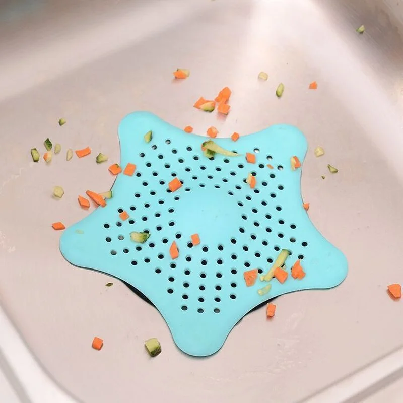 

Bathroom Drain Hair Catcher Creative Star Pattern Cleaner Hair Catcher Bath Stopper Plug Sink Strainer Filter Kitchen Accessory