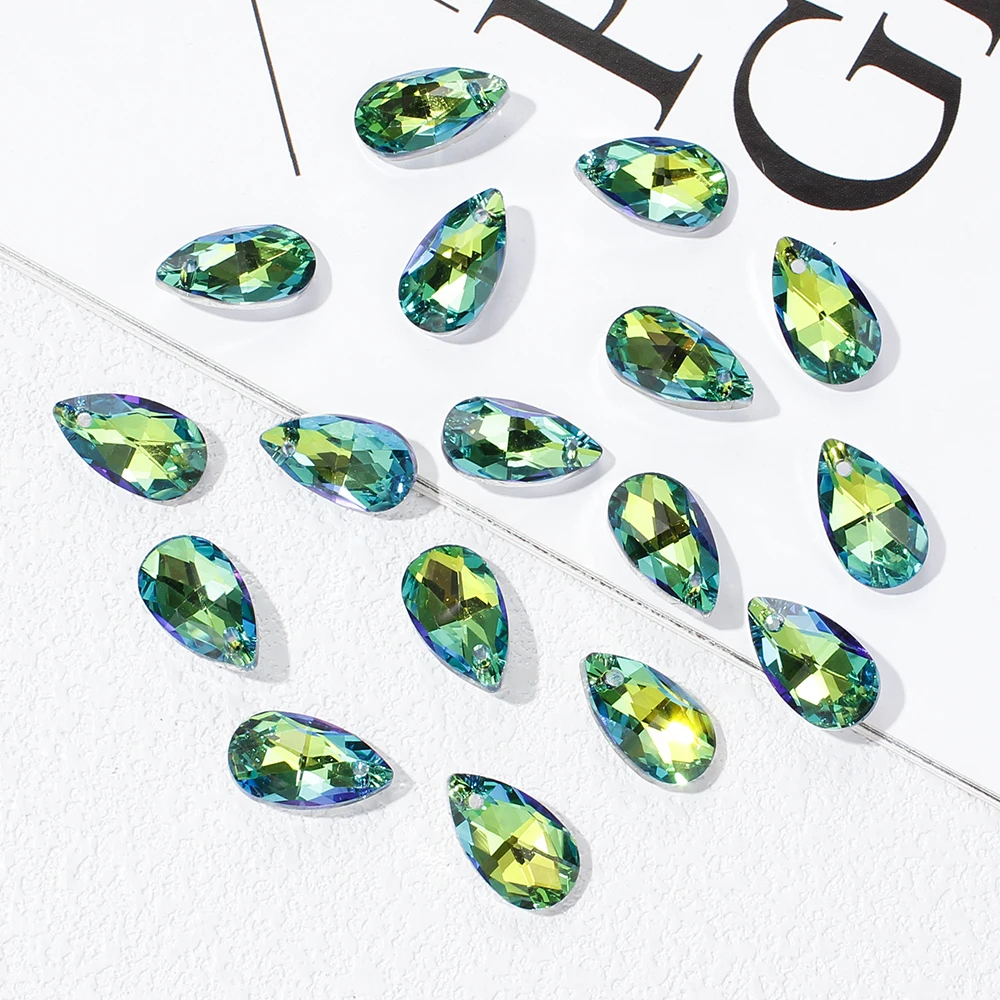 20 шт. 16/22 мм каплевидные хрустальные стеклянные бусины ослепительные прозрачные