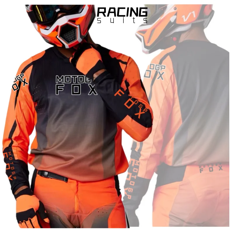 

2023 мотоциклетный gpfox Оранжевый Мотокросс комплект снаряжения FLEXAIR комбинированные трикотажные брюки взрослые квадроциклы горный велосипед комплекты Мужской мотоциклетный костюм для внедорожника