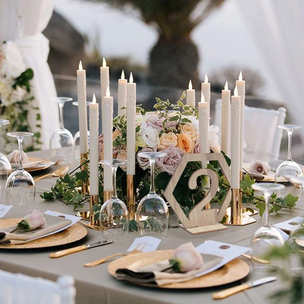 1-20 деревянные цифры для стола шестигранное деревянное сидение держатель карт