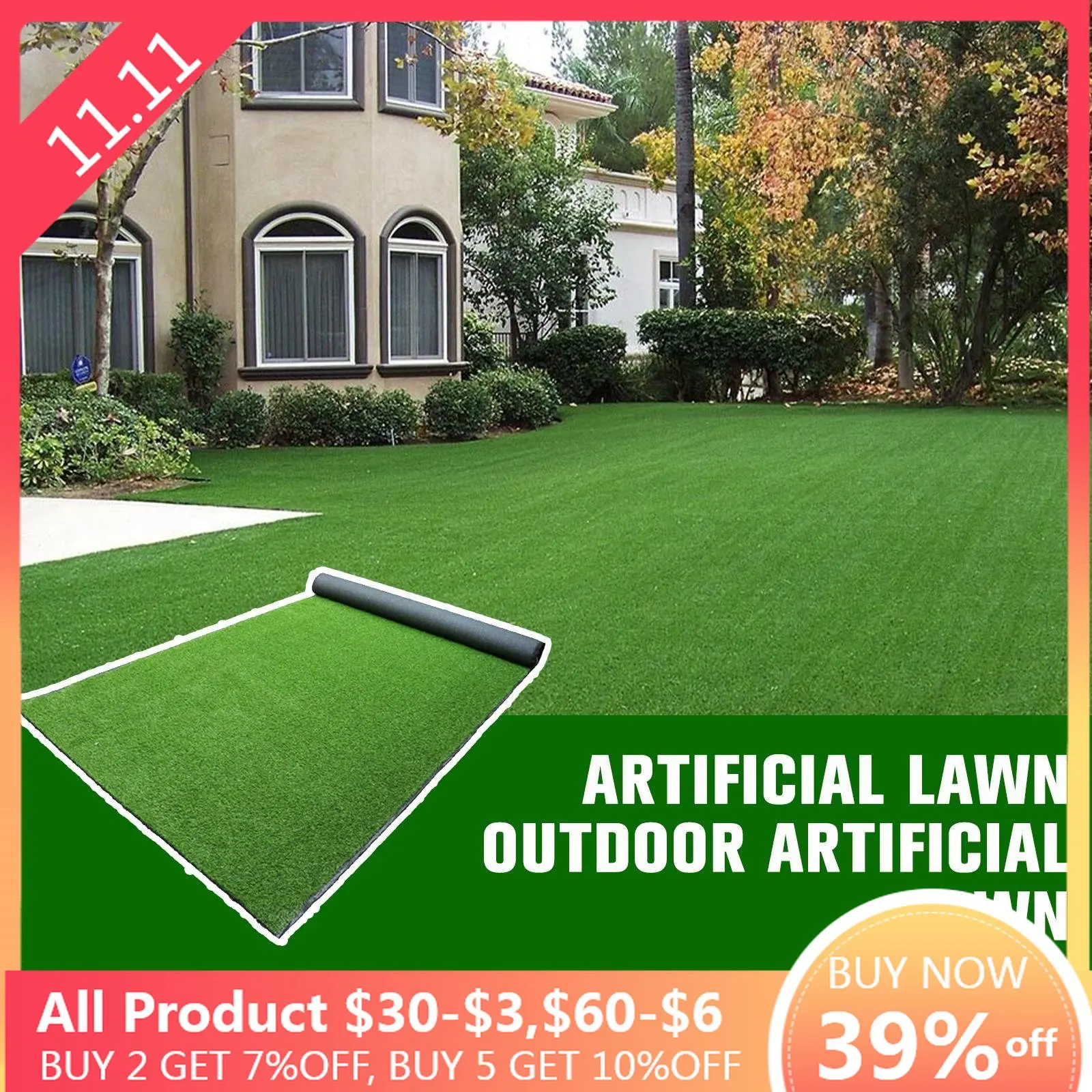 

50/100cm Artificial Grassland Faux Grass Lawn Moss Turf Rug Fake Green Grass Carpet Mat DIY Garden Landscape Outdoor Decor