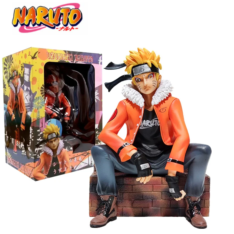 

25cm Anime NARUTO GK Sitting Posture Uzumaki Naruto PVC Action Figure Collection Statue Model Toys Kids Decoration Best Gift