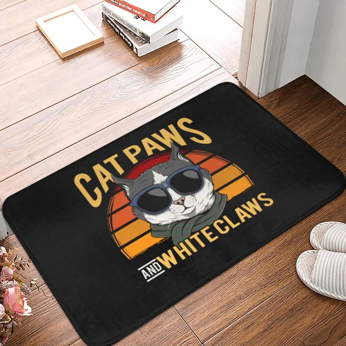 

Cat Paws And White Claws Cute Whiteclaws Bath Door Mat Rug Carpet Decor Entrance Living Room Home Kitchen Bedroom Durable Porch