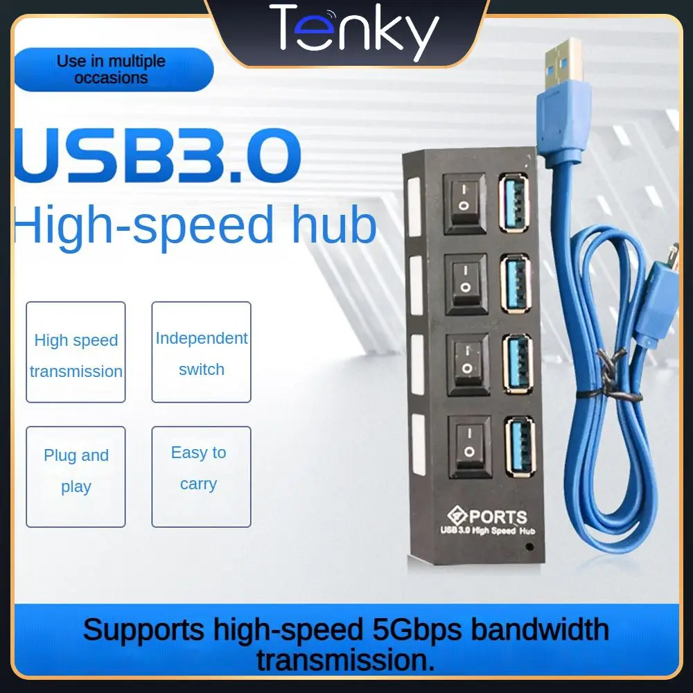 

No Jamming 5gbps Usb3.0 Hub High Speed Multiple Expander Hub 7 Port/4 Port Hub Splitter Computer Accessories No Delay
