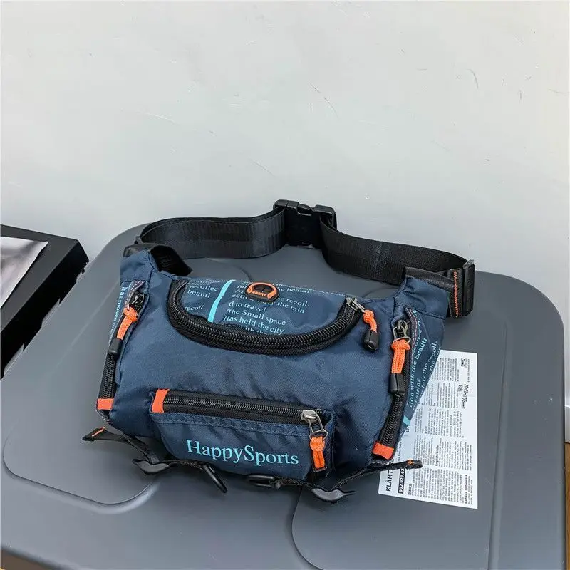 Top Waterproof Oxford Men's Tide Cool Street Waist Bag Shoulder Messenger Bag Large Capacity Travel Sling Chest Waist Bag