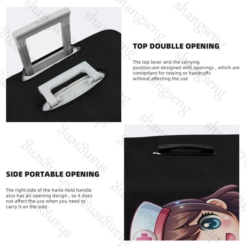 Милая медсестра доктор толстый эластичный защитный чехол для багажа костюм на