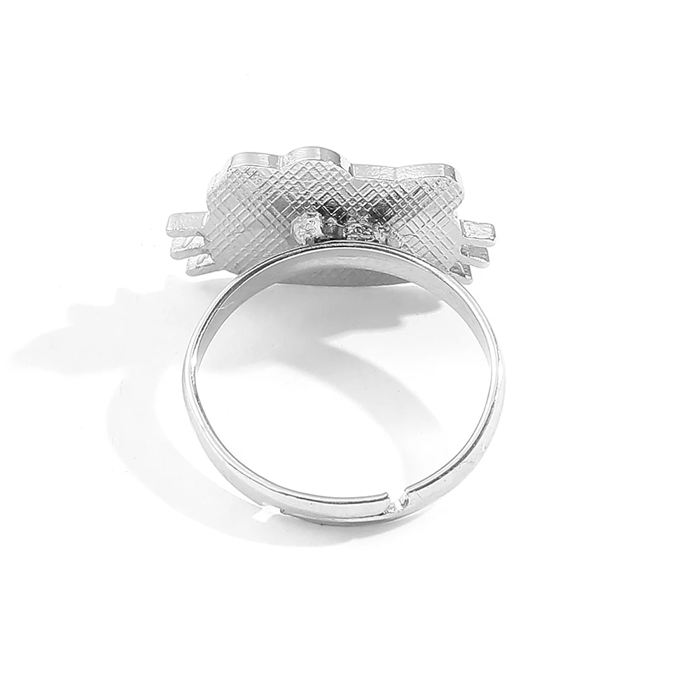 Kawaii Hello Kitty открытые кольца аниме фигурка регулируемое кольцо для женщин девушка