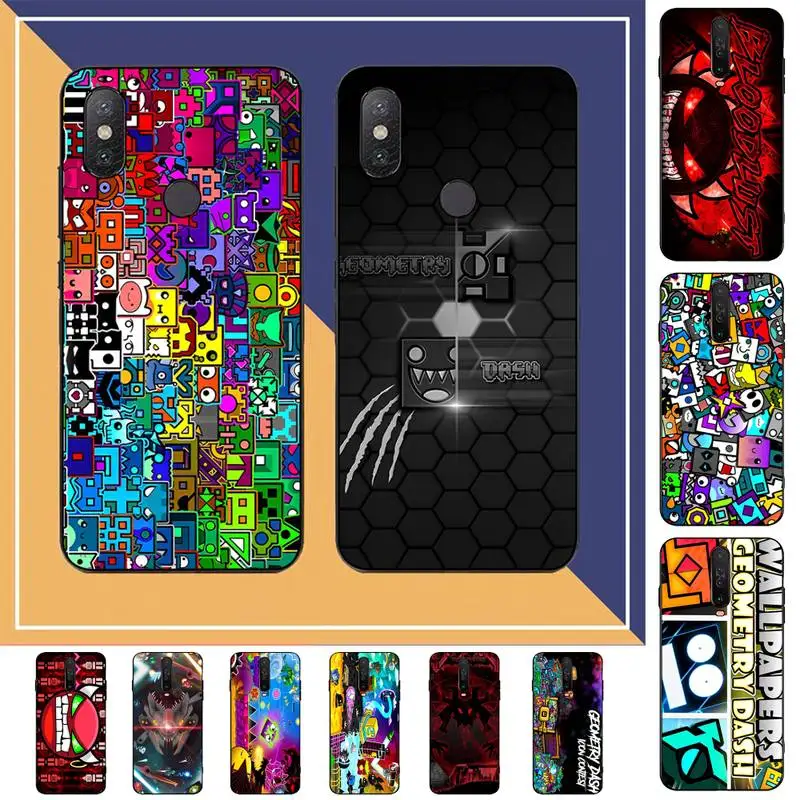 

Game Geometry Dash Phone Case for Redmi Note 8 7 9 4 6 pro max T X 5A 3 10 lite pro