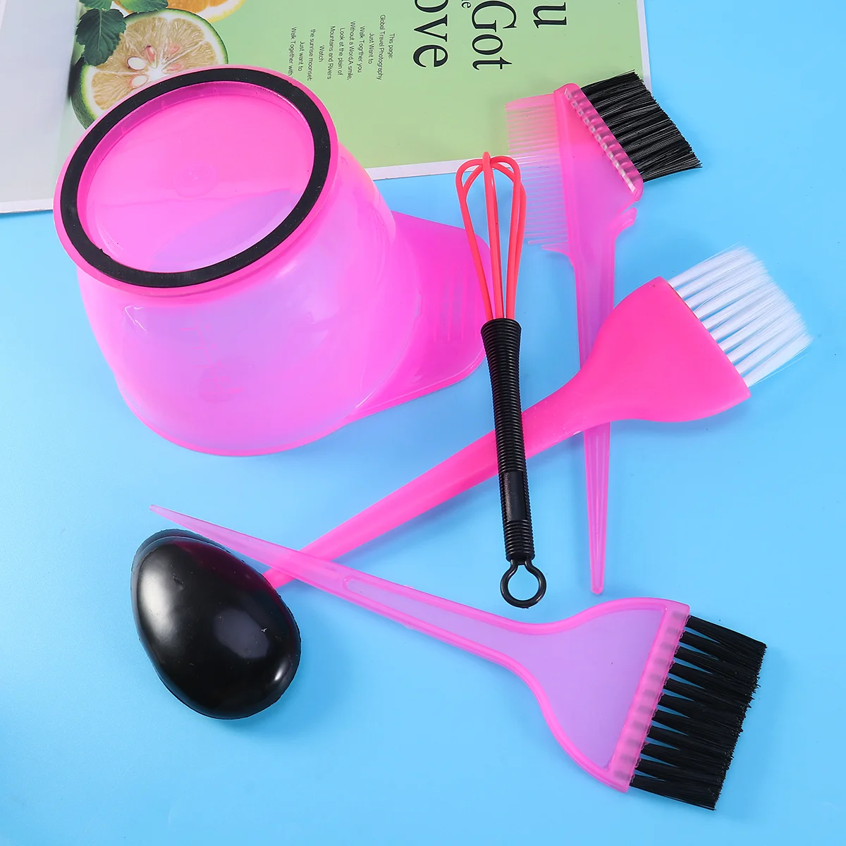 

Hair Dye Kit Bowl Set Brush Coloring Dying Salon Color Tint Dyeing Tinting Mixing Tools Hairdressing Supplies Bowls Tool