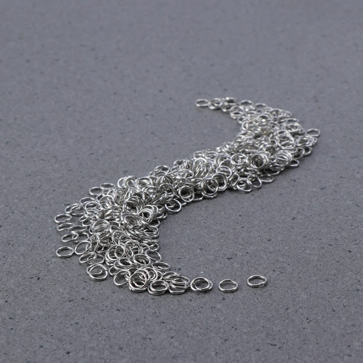 

500 PCS Jump Ring Jewelry Silver Rings Stainless Steel Keychain Closed Circle Necklace