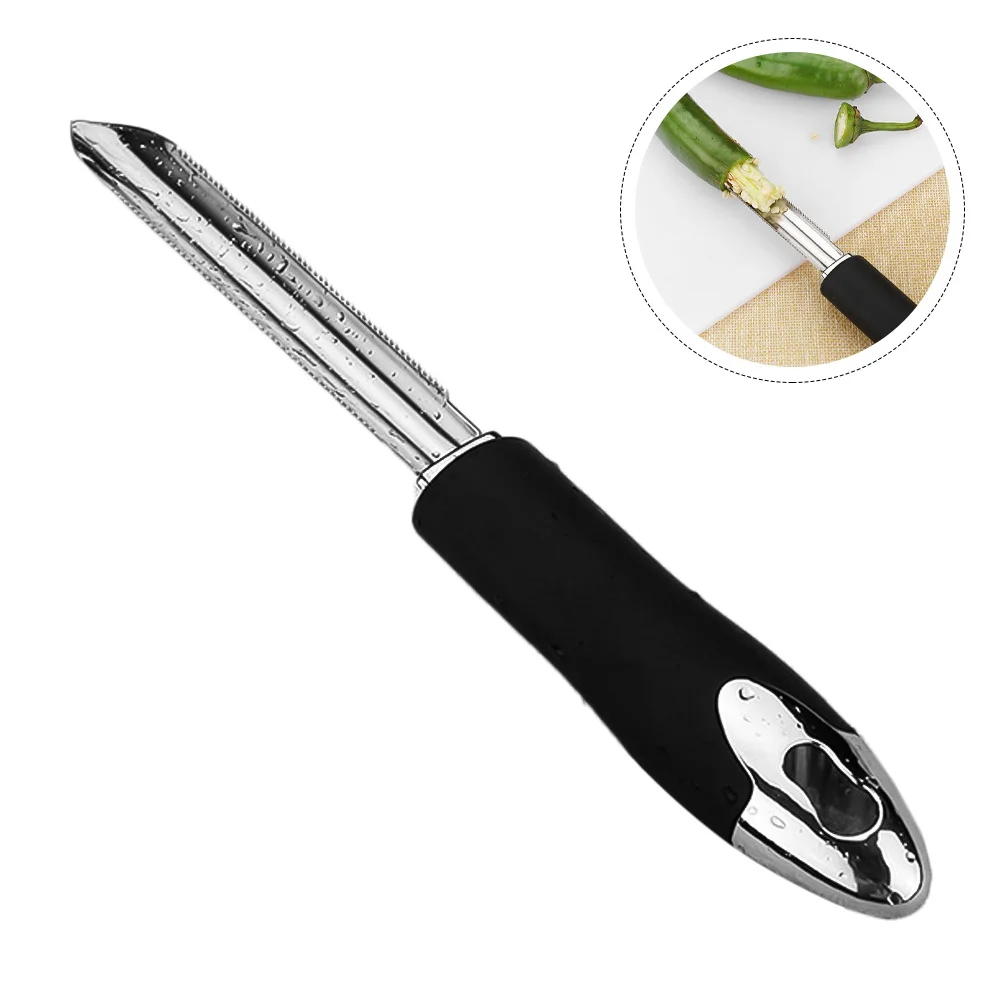 

Corer Pepper Tool Remover Core Fruit Pitter Chili Jalapeno Pit Pear Date Removing Green Vegetable Red Steel Removal Seeder Bell