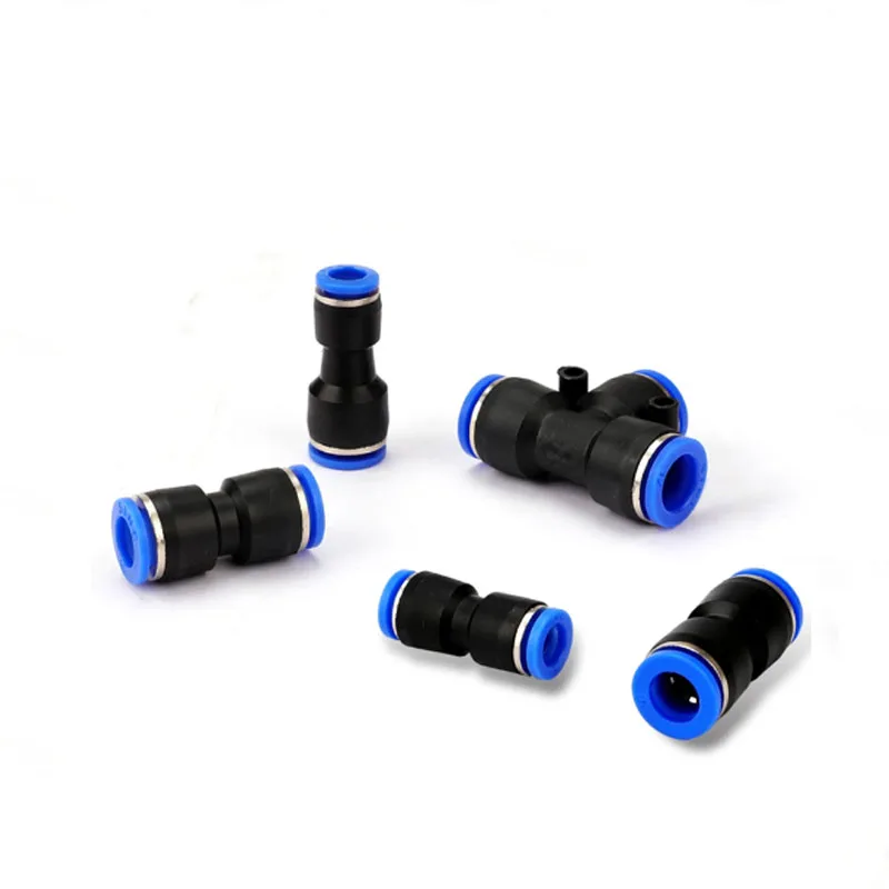 

2Pcs Pneumatic Fittings Plastic Connector Variable diameter Air Hose Tube Push in Straight Gas Quick Connection PV PU4-12mm