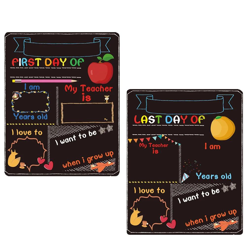

2 PCS Double-Side Blackboard Printing Plate Double-sided Chalkboard Meaningful