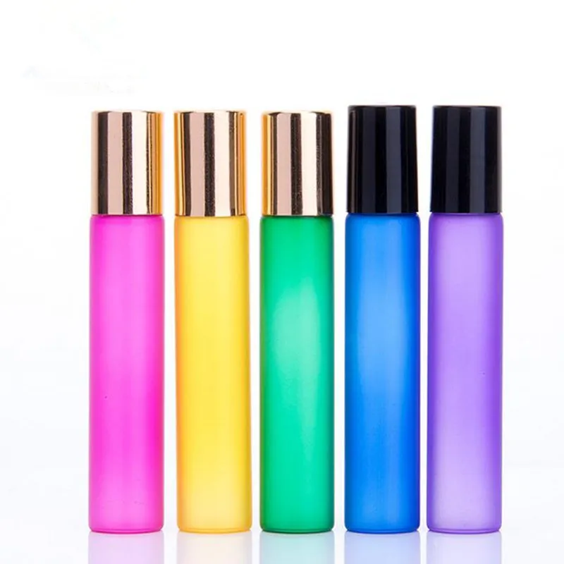 

10 мл стеклянная бутылка с роликовым шариком из нержавеющей стали, маленькая многоразовая бутылка для эфирных масел F20172787