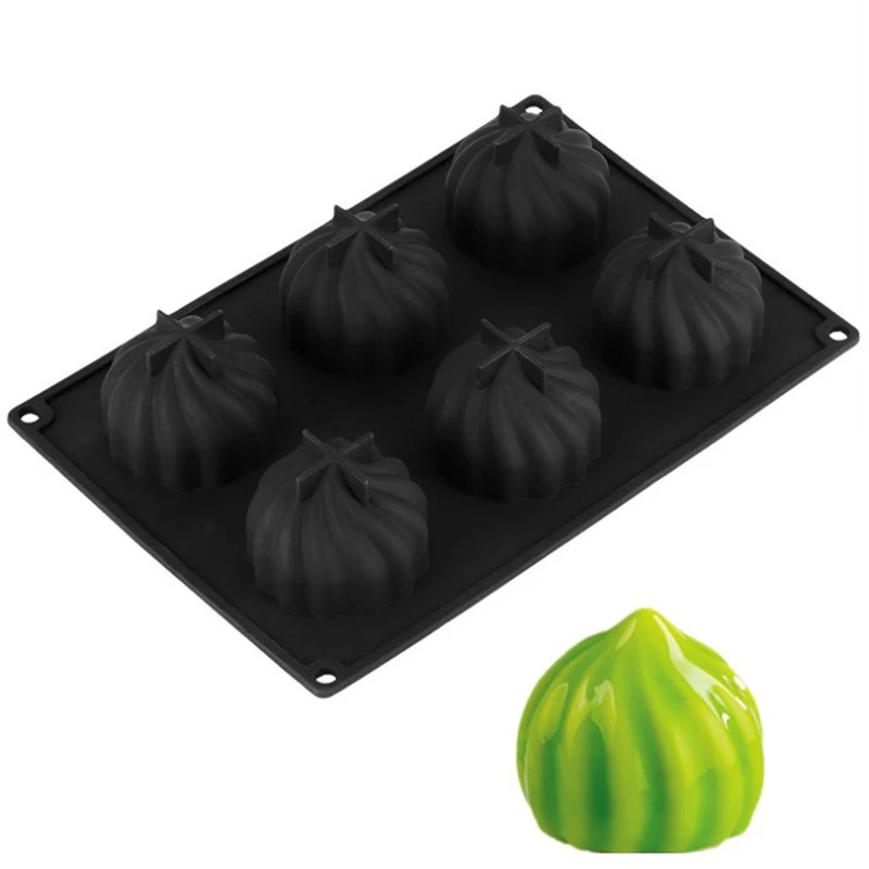 

1PCS Silicone 3D Whirlwind Shape Cake Mold For Chocolates Ice Cubes Mousse Jelly Candy Making Molds