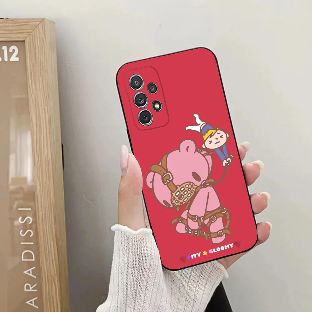 Милый чехол для телефона с мишкой G-Gloomy Samsung Galaxy A13 A21s A22 A31 A32 A52 A53 A71 A80 A91 мягкий