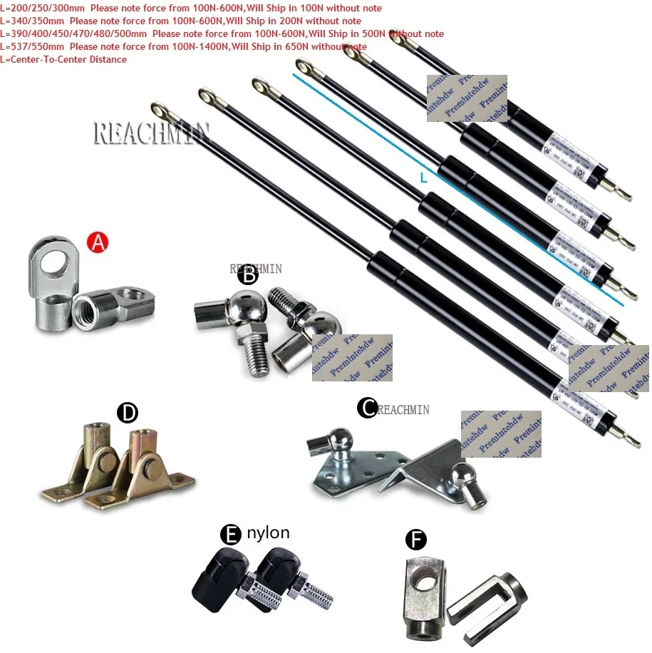 

L200 - 550mm Customized Newton Hydraulic Gas Spring Lift Support Strut Lid Absorber Bed Cabinet Car Trunk Industrial Bracket