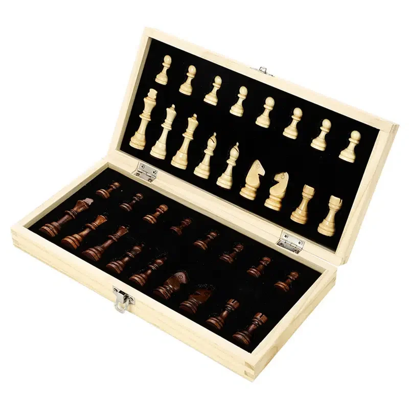 

Wooden Game Board Set Folding Chess Set With Chess