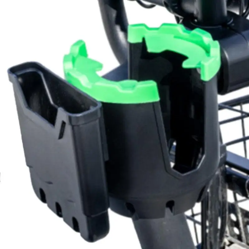 Wheelchair Cup Holder Bicycle Cup And Phone Holder 2-in-1 Drink Holder 360 Degrees Rotation Water Bottle Carrier For Bicycles