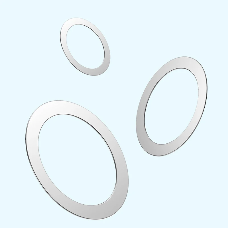 

Magnetic Wireless Charger Ring Sheet For iPhone 13 Pro Max 12 Mini 11 Car Phone Holder Round Charging Metal Sticker Case Plate