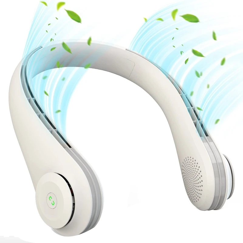 

HOT!Neck Fans Portable, Rechargeable Neck Fan Battery Operated Hanging Neck Sports Fan, Bladeless Cooling Ergonable Neck Fan
