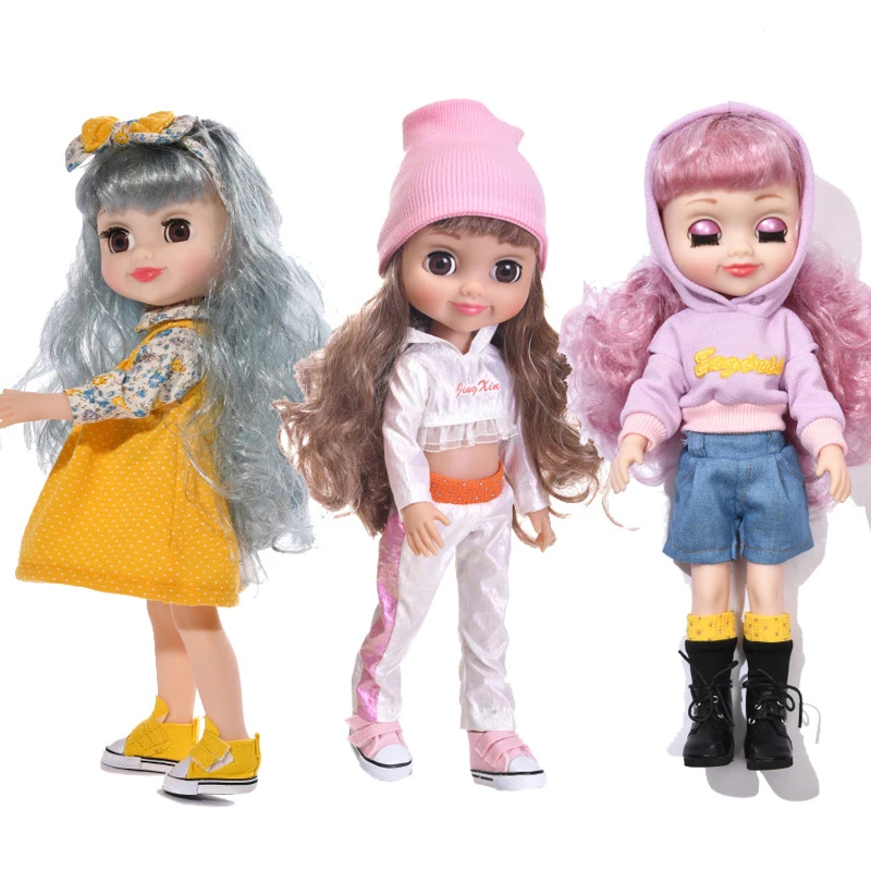 

Children‘s Interactive Toy 35cm Enamel Rebirth Doll American Change-over Foreign Girl Cartoon Girl Doll
