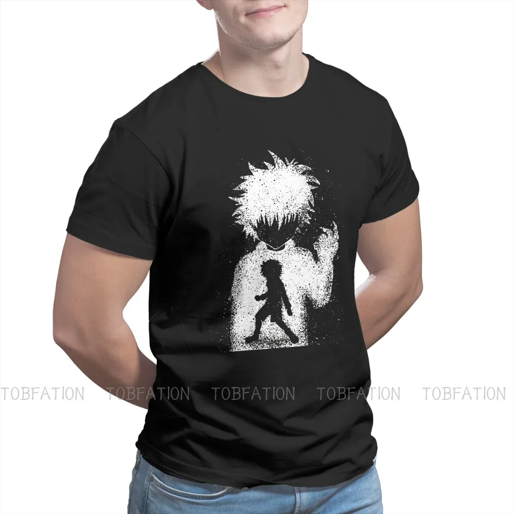 

Killua Zoldyck новейшие футболки Hunter x Hunter Gon Kurapika аниме мужские Харадзюку топы из чистого хлопка футболка с круглым вырезом оверсайз