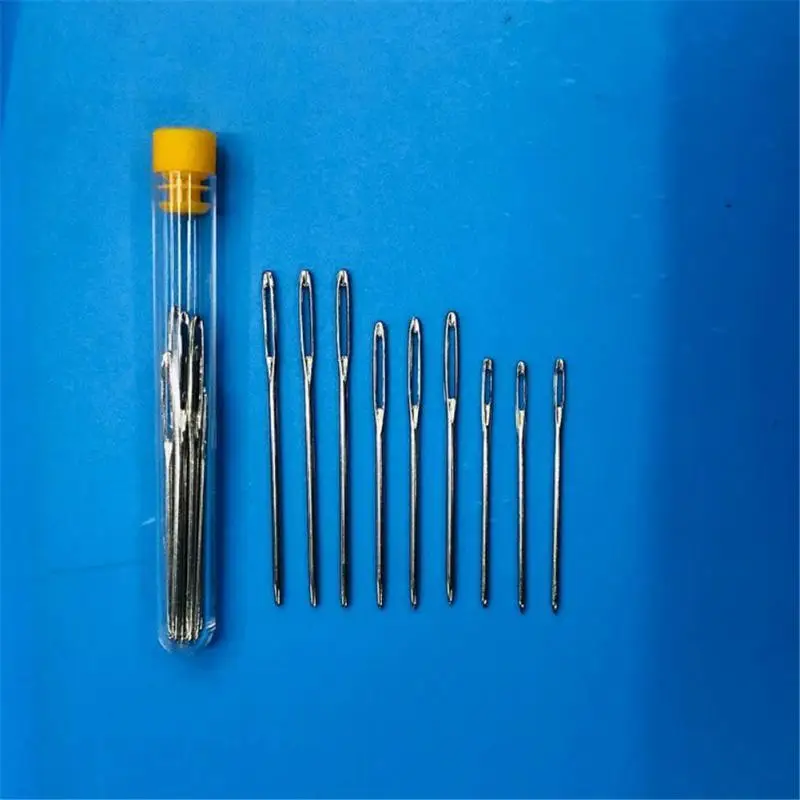 9pcs Large Eye Sewing Needles Elderly Quick Automatic Threading Needle Stainless Cross Stitch Knitting Hand Crochet Kit | Дом и сад