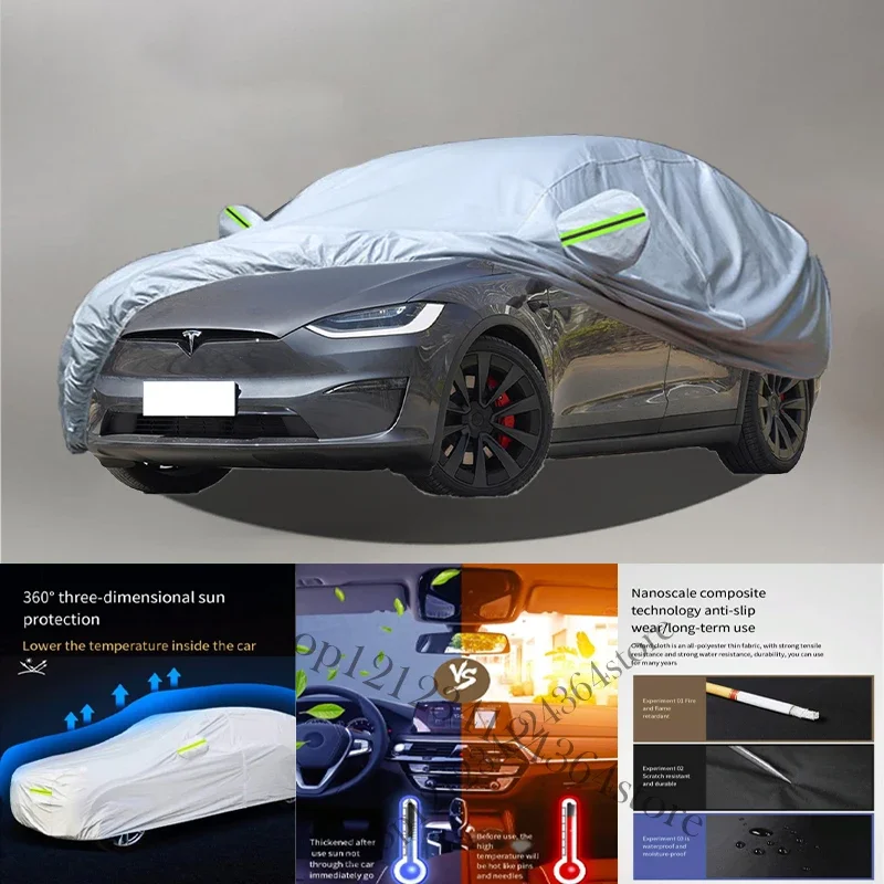 Автомобильный чехол для Tesla Model X с защитой от снега пыли УФ-лучей удаления краски