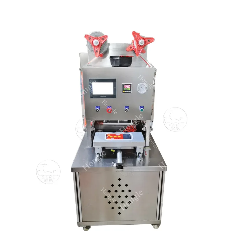

Wholesale Aluminum Square And Round Foil Lid Food Container Sealing Machine