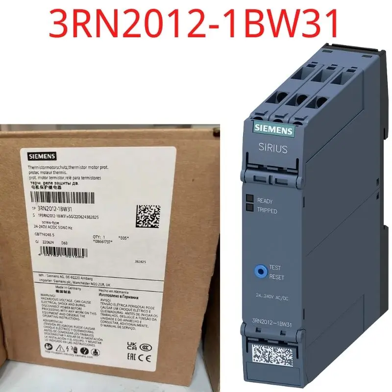 

3RN2012-1BW31 Brand New Thermistor motor protection relay Standard evaluation unit 22.5 mm enclosure screw terminal 2 change-ove