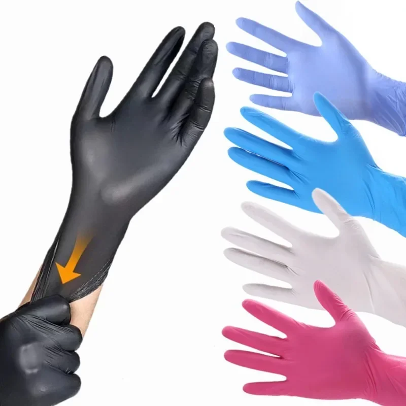

20/50/100 Pcs Nitrile Gloves Disposable Kitchen Latex Gloves Household Cleaning Beauty Barber Food Grade Cake Baking Gloves