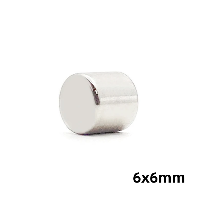 

D6*6mm Round Ndfeb Magnet Industrial Rare Earth Permanent Neodymium Magnetic Materials Strong Powerful Small Round Ndfeb Magnets
