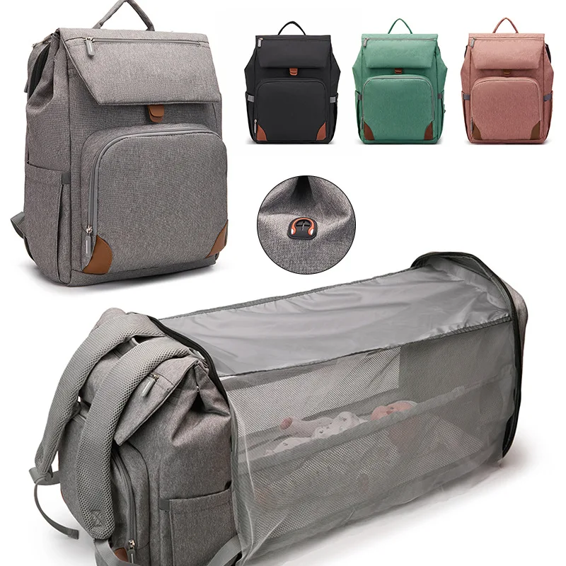 

Mosquito Net Mummy Bag Multi-functional Folding Mother and Baby Bag Waterproof Large-capacity Mother Bag Mummy Bag Bed