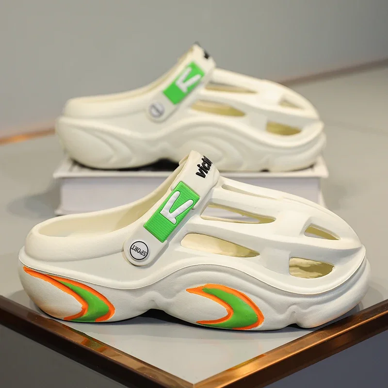 Сандалии мужские на массивной платформе спортивные пляжные босоножки